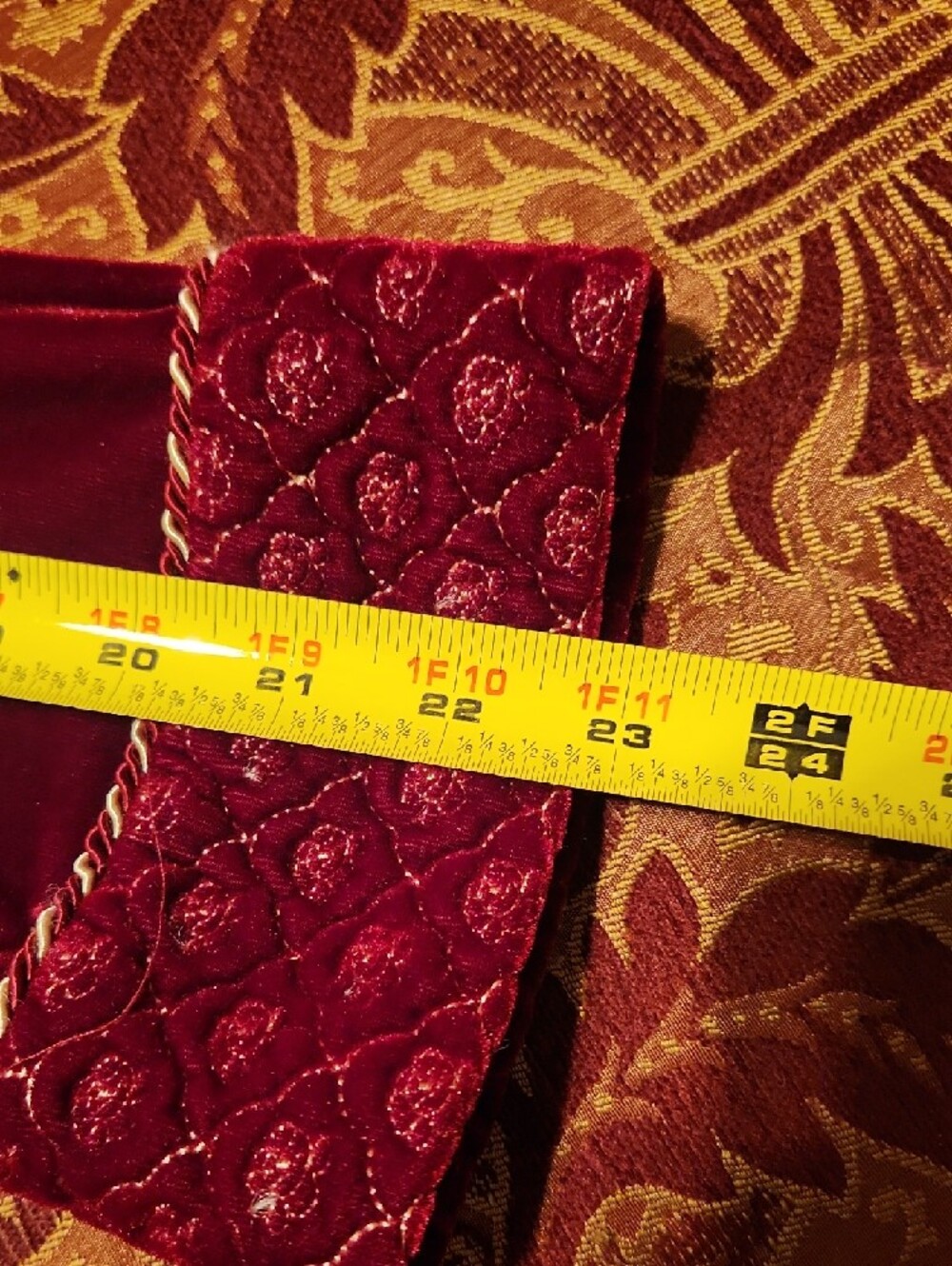 Adonna Velvet Long Robe in Deep Burgundy, Like New, Large - Picture 7 of 10